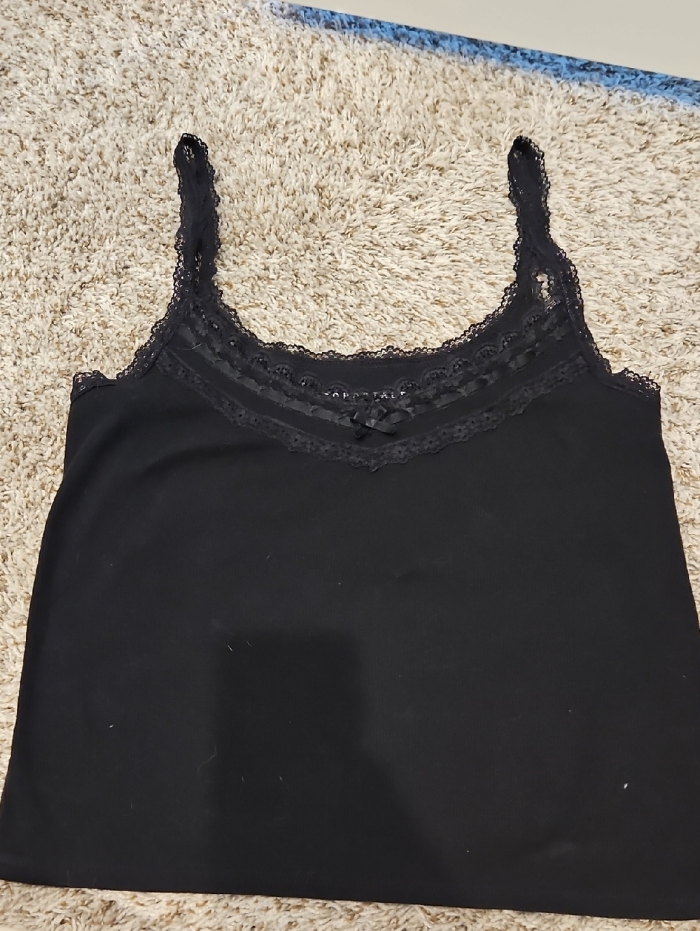 Aeropostale Black Lace-Trim Cami